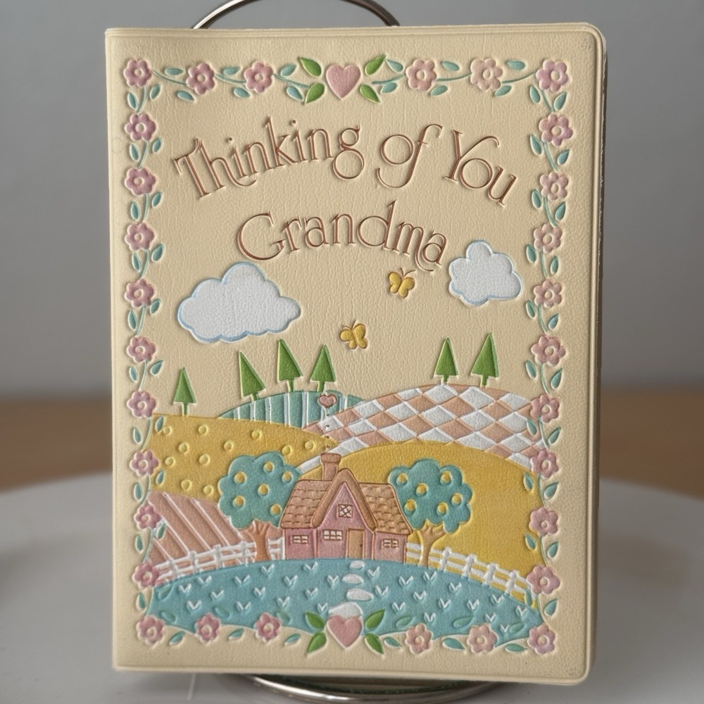 VTG 80s Grandma‎ House Plastic Bifold Photo Greeting Card Frame HOUSE OF LLOYD